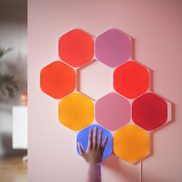 Nanoleaf - Shapes Hexagons Kit  (starter+9 panels) ,nanoleaf,shapes,hexagons,kit,(starter+9,panels),&ltfont,color=red>&ltb>,promoÇÃo,,de,19,a,28,nov,2122:,?15899,em,vez,de,?19999!,</b></font&gtpaineis,de,luz,hexagonais,que,se