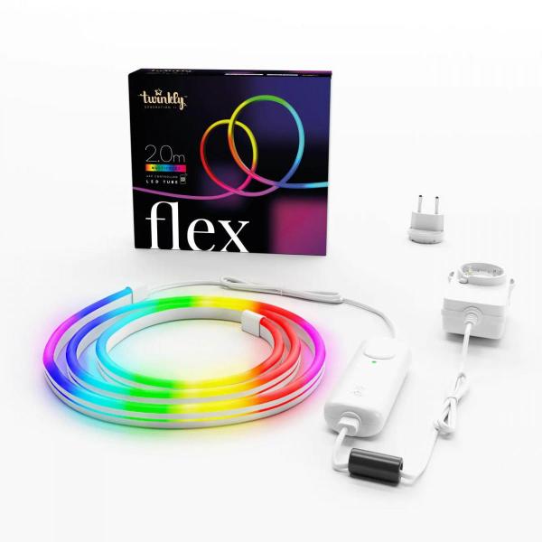 twinkly - Flex (2m),twinkly,flex,(2m),tubo,led,flexivel,e,moldavel,a,luz,pode,variar,ao,longo,de,seu,comprimento,de,2m,permite,criar,formas,originais,e,altamente,decorativas,sao,compativeis,com,google,assistant,alexa,e,h