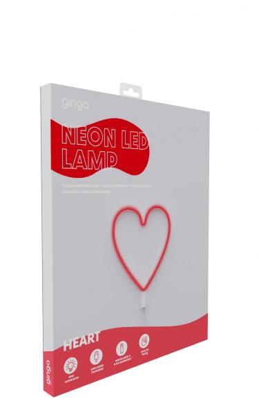 Ginga - Neon LED Lamp Heart,ginga,neon,led,lamp,heart,fita,led,com,a,forma,de,um,coracao,em,cor,vermelha,inclui,um,cabo,usb,para,ligar,a,um,carregador,ac,ou,computador,ou,alternativamente,tem,um,caixa,onde,se,podem,colocar,3,pil