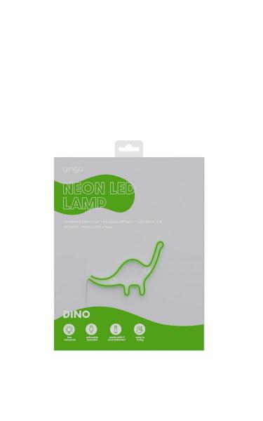 Ginga - Neon LED Lamp Dino,ginga,neon,led,lamp,dino,fita,led,com,a,forma,de,um,dinossauro,em,cor,verde,inclui,um,cabo,usb,para,ligar,a,um,carregador,ac,ou,computador,ou,alternativamente,tem,um,caixa,onde,se,podem,colocar,3,pilh