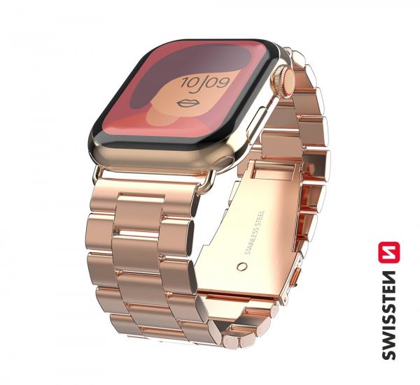 Swissten - Metal Band for Apple Watch 38-41mm (rose gold)