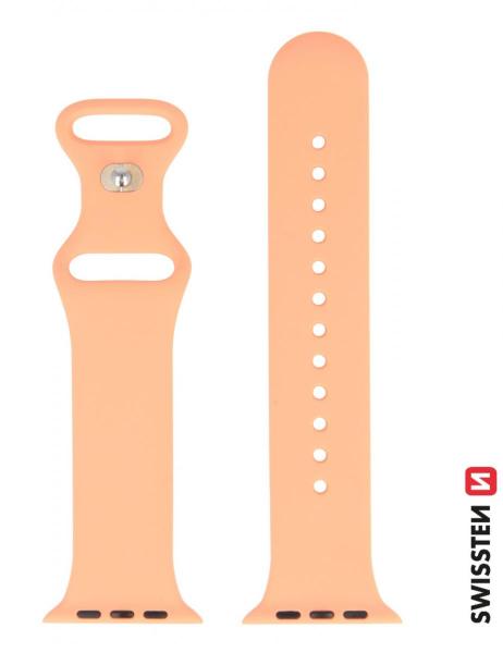 Swissten - Silicone Band for Apple Watch 38-41mm (or. pink),swissten,silicone,band,for,apple,watch,3841mm,(or,pink),pulseira,em,silicone,para,o,apple,watch,3841mm