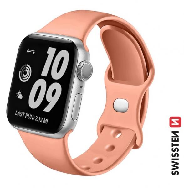 Swissten - Silicone Band for Apple Watch 38-41mm (or. pink),swissten,silicone,band,for,apple,watch,3841mm,(or,pink),pulseira,em,silicone,para,o,apple,watch,3841mm