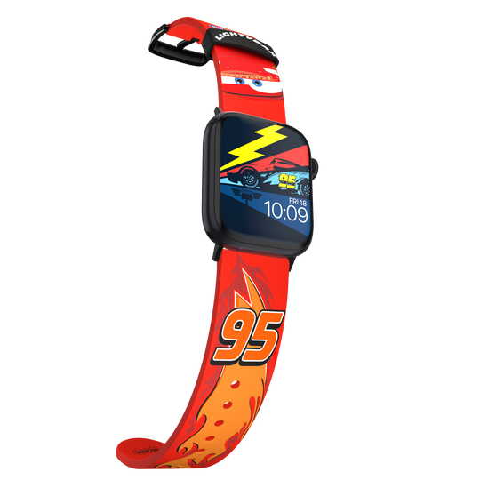 MobyFox - Apple Watch Band Pixar Cars (Lightning McQueen),mobyfox,apple,watch,band,pixar,cars,(lightning,mcqueen),pulseira,em,silicone,para,o,apple,watch,a,fivela,e,aco,inoxidavel,inclui,2,conjuntos,de,conectores,compativeis,com,os,modelos,38/41/41,e,42/44/4