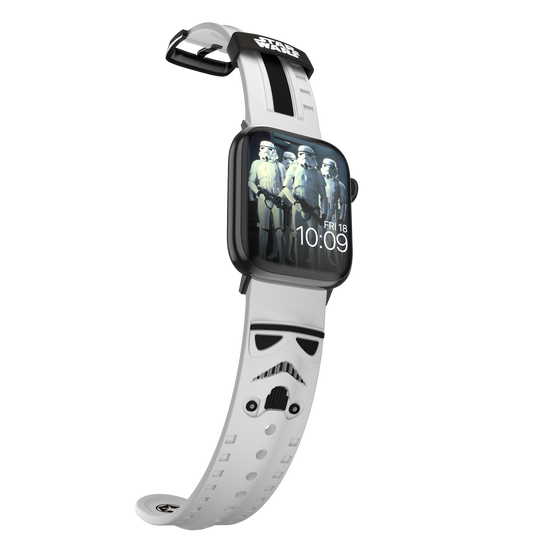 MobyFox - Apple Watch Band 3D Star Wars (Stormtrooper),mobyfox,apple,watch,band,3d,star,wars,(stormtrooper),pulseira,em,silicone,para,o,apple,watch,com,partes,do,motivo,em,3d,a,fivela,e,aco,inoxidavel,inclui,2,conjuntos,de,conectores,compativeis,com,os,mo