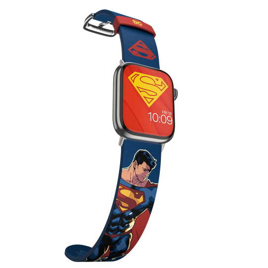 MobyFox - Apple Watch Band DC Comics (superman),mobyfox,apple,watch,band,dc,comics,(superman),pulseira,em,silicone,para,o,apple,watch,a,fivela,e,aco,inoxidavel,inclui,2,conjuntos,de,conectores,compativeis,com,os,modelos,38/41/41,e,42/44/45mm,e,tamb