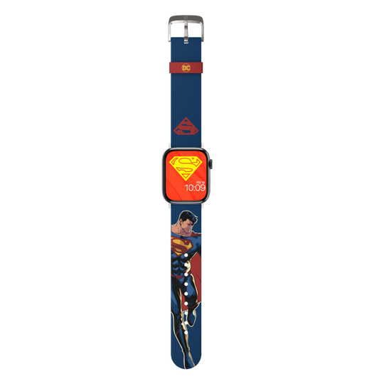 MobyFox - Apple Watch Band DC Comics (superman),mobyfox,apple,watch,band,dc,comics,(superman),pulseira,em,silicone,para,o,apple,watch,a,fivela,e,aco,inoxidavel,inclui,2,conjuntos,de,conectores,compativeis,com,os,modelos,38/41/41,e,42/44/45mm,e,tamb