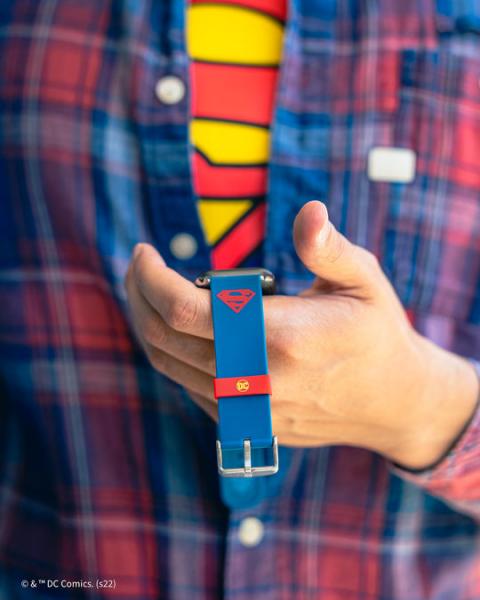 MobyFox - Apple Watch Band DC Comics (superman),mobyfox,apple,watch,band,dc,comics,(superman),pulseira,em,silicone,para,o,apple,watch,a,fivela,e,aco,inoxidavel,inclui,2,conjuntos,de,conectores,compativeis,com,os,modelos,38/41/41,e,42/44/45mm,e,tamb