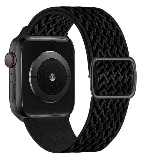 Swissten - Nylon Band for Apple Watch 42-49mm (black) 