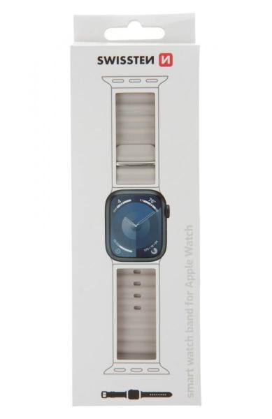 Swissten - Wave Band for Apple Watch 42-49mm (st. grey),swissten,wave,band,for,apple,watch,4249mm,(st,grey),pulseira,em,silicone,com,perfil,ondulado,para,o,apple,watch,4249mm