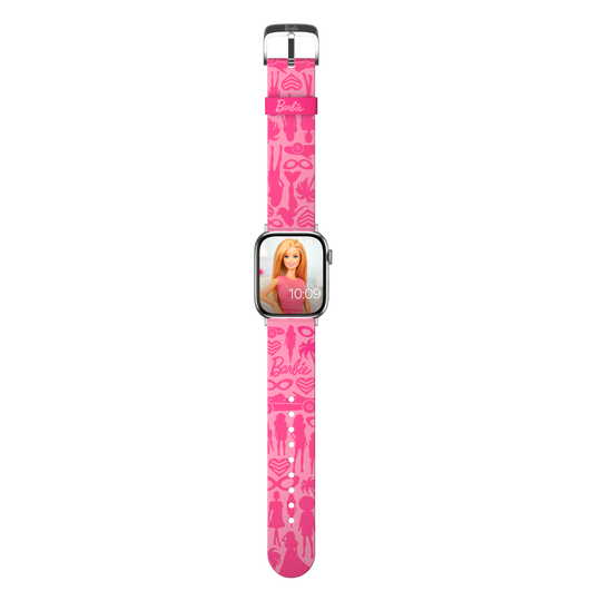 MobyFox - Apple Watch Band Mattel Barbie (pink classic)    ,mobyfox,apple,watch,band,mattel,barbie,(pink,classic),pulseira,em,silicone,para,o,apple,watch,a,fivela,e,aco,inoxidavel,inclui,2,conjuntos,de,conectores,compativeis,com,os,modelos,38/41/41,e,42/44/45m