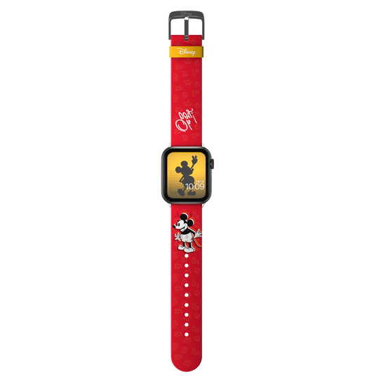 MobyFox - Apple Watch Band Disney (Vintage Mickey Mouse),mobyfox,apple,watch,band,disney,(vintage,mickey,mouse),pulseira,em,silicone,para,o,apple,watch,a,fivela,e,aco,inoxidavel,inclui,2,conjuntos,de,conectores,compativeis,com,os,modelos,38/41/41,e,42/44/45