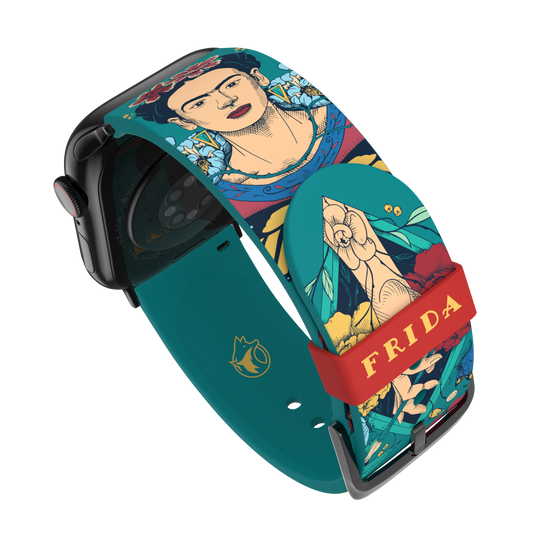 MobyFox - Apple Watch Band Frida Kahlo (flowers),mobyfox,apple,watch,band,frida,kahlo,(flowers),pulseira,em,silicone,para,o,apple,watch,a,fivela,e,aco,inoxidavel,inclui,2,conjuntos,de,conectores,compativeis,com,os,modelos,38/41/41,e,42/44/45mm,e,tam