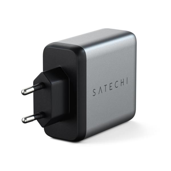 Satechi - 100W USB-C PD Wall Charger (EU),satechi,111w,usbc,pd,wall,charger,(eu)carregador,ac,com,1x,usbc,ate,111w,usa,tecnologia,gan,que,permite,fabricar,carregadores,de,dimensao,inferior,sem,comprometer,a,sua,potência,a,ficha,ac,tem,format