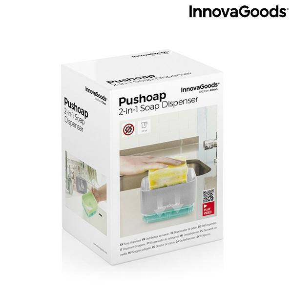 Dispensador de detergente 2 em 1 para lava-louça Pushoap,dispensador,de,detergente,2,em,1,para,lavalouca,pushoapum,dispensador,de,detergente,de,cozinha,com,um,original,desenho,multifuncoes,antibacteriano,e,higienico,que,evita,a,acumulacao,de,bacterias,gotas