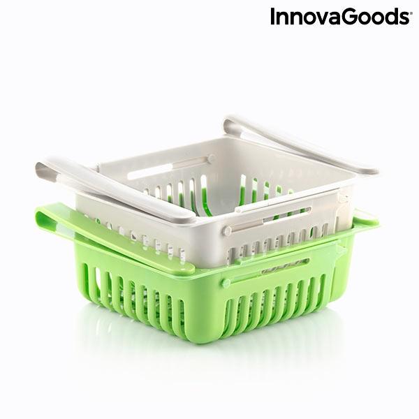 Organizador de Frigorífico Ajustável Friwer (pack de 2),organizador,de,frigorifico,ajustavel,friwer,(pack,de,2)um,conjunto,de,2,caixas,de,arrumacao,ajustaveis,que,permitem,otimizar,o,espaco,disponivel,e,manter,a,ordem,dentro,do,frigorifico,alem,disso,sao,f