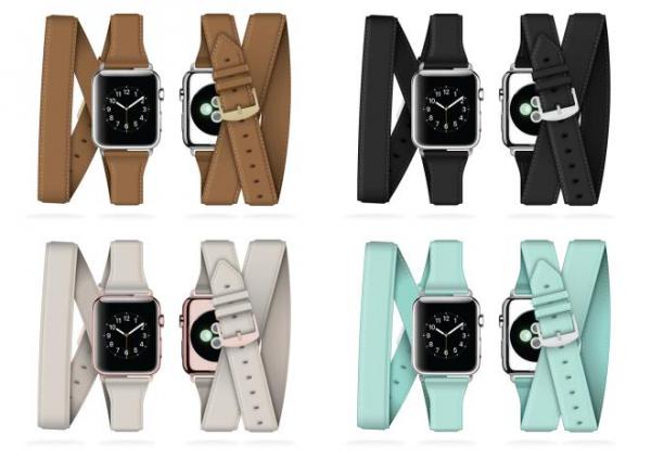 Griffin - Uptown Leather Band Apple Watch (38mm-black),griffin,uptown,leather,band,apple,watch,(38mmblack)pulseira,em,cabedal,com,volta,dupla,para,o,apple,watch,de,38mm