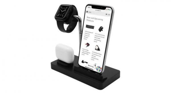 Macally - Stand 3in1 Apple Watch/iPhone/AirPods (black)