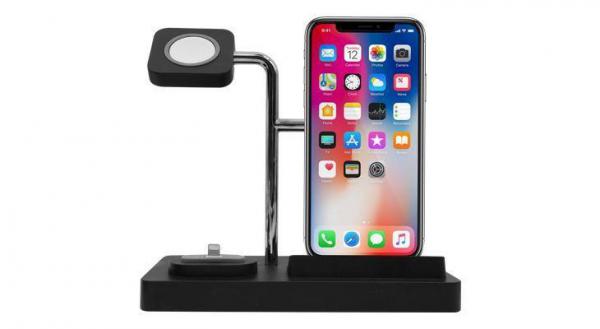 Macally - Stand 3in1 Apple Watch/iPhone/AirPods (black),macally,stand,3in1,apple,watch/iphone/airpods,(black)stand,para,carregamento,de,um,apple,watch,iphone,e,airpods,requer,o,uso,dos,cabos,de,carregamento,originais,que,ficam,escondidos,dentro,da,estrutur