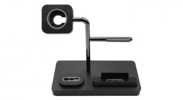 Macally - Stand 3in1 Apple Watch/iPhone/AirPods (black),macally,stand,3in1,apple,watch/iphone/airpods,(black)stand,para,carregamento,de,um,apple,watch,iphone,e,airpods,requer,o,uso,dos,cabos,de,carregamento,originais,que,ficam,escondidos,dentro,da,estrutur