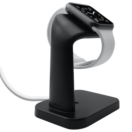 Macally - Apple Watch Stand (black),macally,apple,watch,stand,(black)stand,para,apple,watch,em,metal,com,partes,em,silicone/borracha,requer,a,utilizacao,do,cabo,de,carregamento,original,do,apple,watch,para,carregar,que,fica,escondido,nu