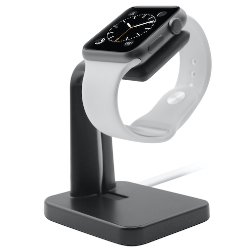 Macally - Apple Watch Stand (black),macally,apple,watch,stand,(black)stand,para,apple,watch,em,metal,com,partes,em,silicone/borracha,requer,a,utilizacao,do,cabo,de,carregamento,original,do,apple,watch,para,carregar,que,fica,escondido,nu