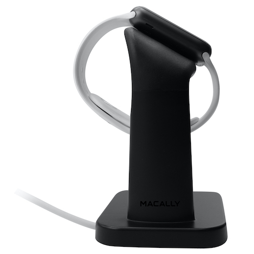 Macally - Apple Watch Stand (black),macally,apple,watch,stand,(black)stand,para,apple,watch,em,metal,com,partes,em,silicone/borracha,requer,a,utilizacao,do,cabo,de,carregamento,original,do,apple,watch,para,carregar,que,fica,escondido,nu