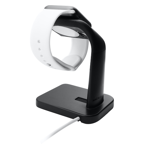 Macally - Apple Watch Stand (black),macally,apple,watch,stand,(black)stand,para,apple,watch,em,metal,com,partes,em,silicone/borracha,requer,a,utilizacao,do,cabo,de,carregamento,original,do,apple,watch,para,carregar,que,fica,escondido,nu