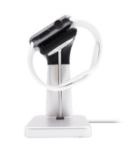 Macally - Apple Watch Stand (silver),macally,apple,watch,stand,(silver)stand,para,apple,watch,em,metal,com,partes,em,silicone/borracha,requer,a,utilizacao,do,cabo,de,carregamento,original,do,apple,watch,para,carregar,que,fica,escondido,n