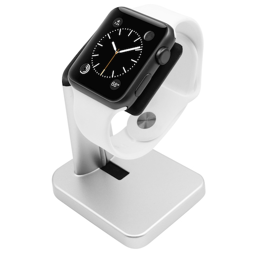 Macally - Apple Watch Stand (silver),macally,apple,watch,stand,(silver)stand,para,apple,watch,em,metal,com,partes,em,silicone/borracha,requer,a,utilizacao,do,cabo,de,carregamento,original,do,apple,watch,para,carregar,que,fica,escondido,n