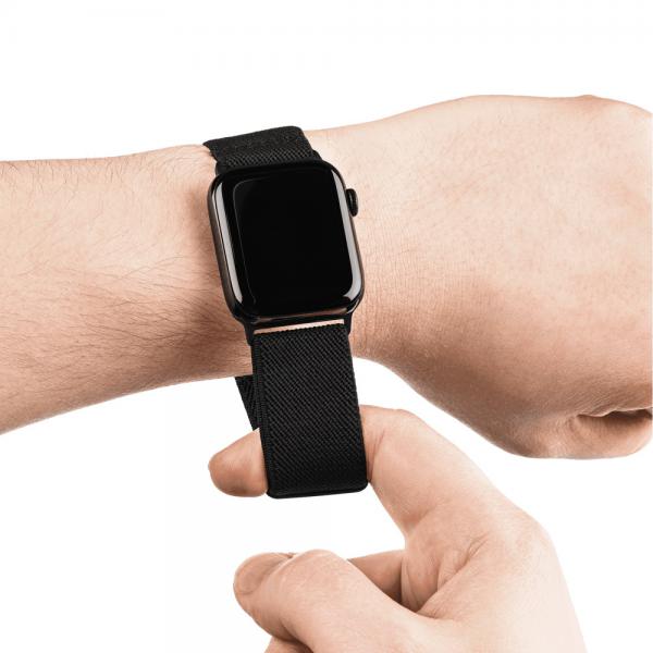 Artwizz - Watchband Flex Apple Watch 42/44mm (black),artwizz,watchband,flex,apple,watch,42/44mm,(black)pulseira,para,apple,watch,em,polyester,textil,resistente,a,agua,e,respiravel,É,ajustavel,para,pulsos,de,141,a,215,mm