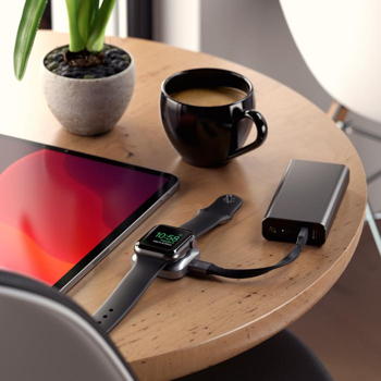 Satechi - USB-C Magnetic Charg. Dock for Apple Watch (sg),satechi,usbc,magnetic,charg,dock,for,apple,watch,(sg)doca,com,disco,de,carregamento,do,apple,watch,liga,a,qualquer,porta,usbc,alimentada,(portateis,carregadores,usbc,etc),pode,ser,ligada,directamente,