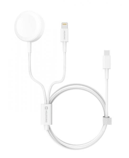 Swissten - 2in1 charger cable (apple watch+lightn.) USB-C