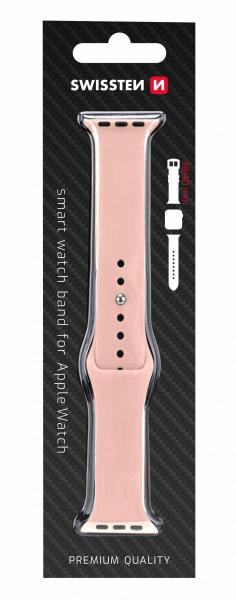 Swissten - Silicone Band for Apple Watch 38-40mm (pink sand),swissten,silicone,band,for,apple,watch,3841mm,(pink,sand)pulseira,em,silicone,para,o,apple,watch,3841mm