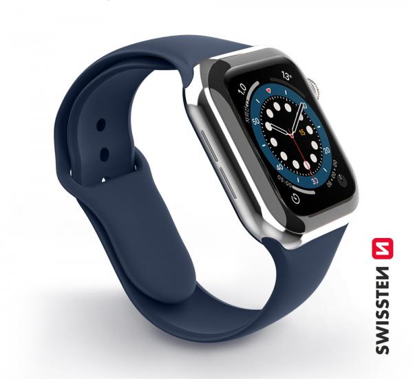 Swissten - Silicone Band for Apple Watch 42-44mm (navy)
