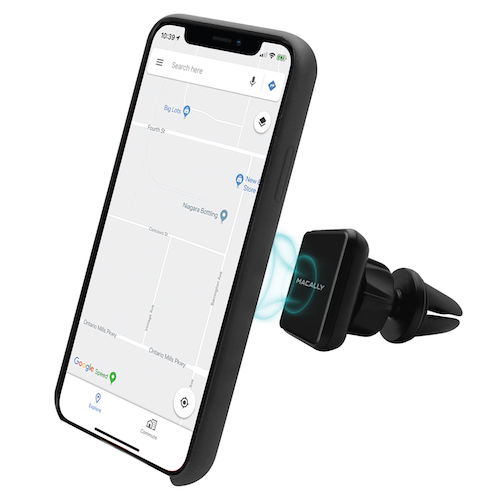 Macally - Magnetic Car Air Vent Mount Flex,macally,magnetic,car,air,vent,mount,flexsuporte,que,se,fixa,a,grelha,de,ventilacao,do,carro,o,iphone/smartphone,e,adere,ao,suporte,de,forma,magnetica,e,pode,ser,usado,com,ou,sem,capa,de,proteccao,incl