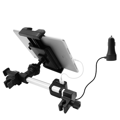 Macally - Suporte carro para tablet HRMount Pro w/ charger,macally,suporte,carro,para,tablet,hrmount,pro,w/,chargersuporte,para,suspender,um,ipad/tablet,ate,11,nas,traseiras,dos,ferros,do,encosto,de,cabeca,da,cadeira,de,um,carro,ideal,para,visionar,filmes,no,