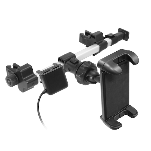 Macally - Suporte carro para tablet HRMount Pro w/ charger,macally,suporte,carro,para,tablet,hrmount,pro,w/,chargersuporte,para,suspender,um,ipad/tablet,ate,11,nas,traseiras,dos,ferros,do,encosto,de,cabeca,da,cadeira,de,um,carro,ideal,para,visionar,filmes,no,