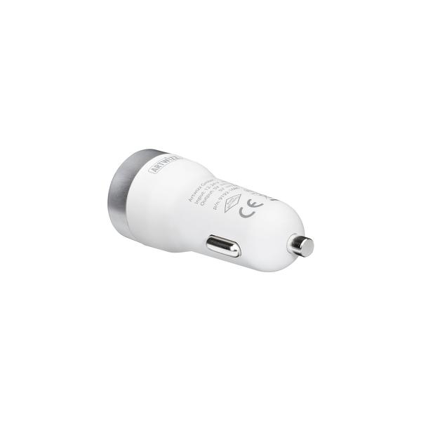 Artwizz - CarPlug Double (white/aluminium),artwizz,carplug,double,(white/aluminium)carregador,auto,com,2,portas,usb,(uma,de,12a,e,outra,de,24a),compativel,com,ipod,iphone,e,ipad,smartphones,e,tablets