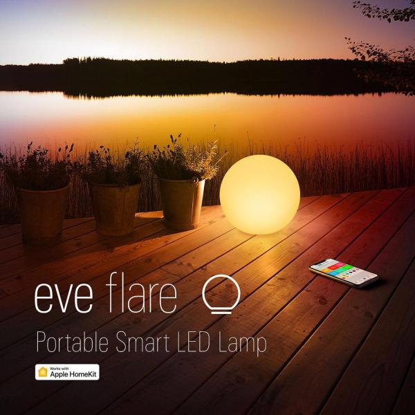 eve - Eve Flare,eve,eve,flarecandeeiro,compativel,com,apple,homekit,tem,diametro,25cm,e,led,interior,com,luminosidade,91,lumens,pode,ser,colocado,no,exterior,tem,resistência,a,humidade,ip65,e,uma,bateria,interna,rec