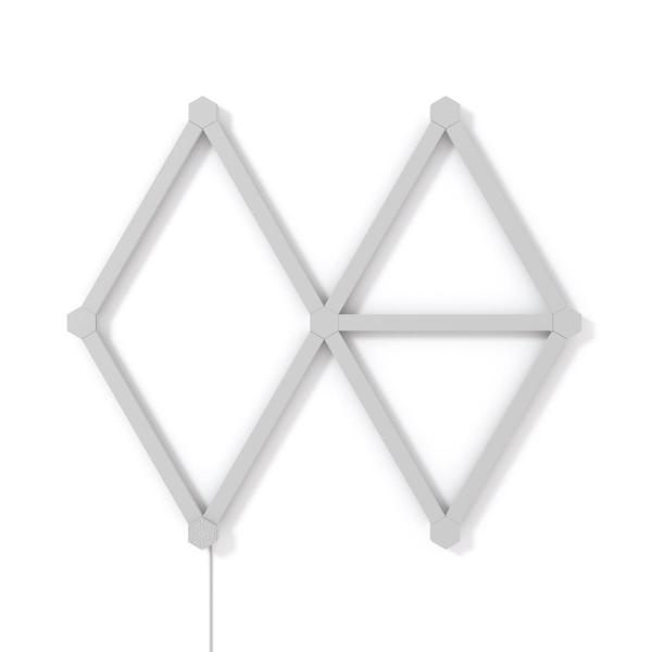 Nanoleaf - Lines Kit  (starter+9 panels),nanoleaf,lines,kit,(starter+9,panels)linhas,de,luz,com,81x2,cm,e,21,lumens/cada,que,se,ligam,entre,si,ate,18,unidades,por,carregador,ac,controlaveis,por,app,têm,um,sensor,audio,para,coordenar,as,luze