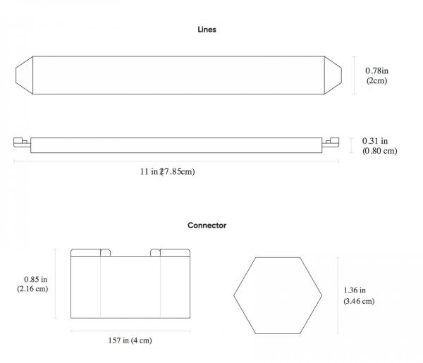 Nanoleaf - Lines Kit  (starter+9 panels),nanoleaf,lines,kit,(starter+9,panels)linhas,de,luz,com,81x2,cm,e,21,lumens/cada,que,se,ligam,entre,si,ate,18,unidades,por,carregador,ac,controlaveis,por,app,têm,um,sensor,audio,para,coordenar,as,luze