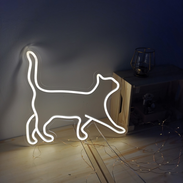 Candy Shock - Led Sign  40 Cat (warm white),candy,shock,led,sign,41,cat,(warm,white)fita,de,luz,led,flexivel,com,base,em,acrilico,transparente,e,tubo,em,silicone,de,cor,semitransparente,serve,como,luz,e,elemento,decorativo,extremamente,apelativ