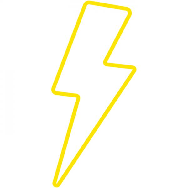 Candy Shock - Led Sign  40 Bolt (yellow)