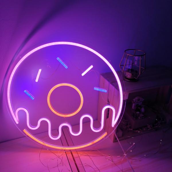 Candy Shock - Led Sign  40 Donut (pink/orange/ice blue),candy,shock,led,sign,41,donut,(pink/orange/ice,blue)fita,de,luz,led,flexivel,com,base,em,acrilico,transparente,e,tubo,em,silicone,de,cor,semitransparente,serve,como,luz,e,elemento,decorativo,extremame