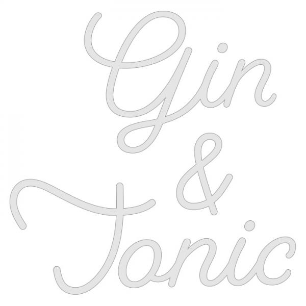 Candy Shock - Led Sign  80 Gin & Tonic (cold white)