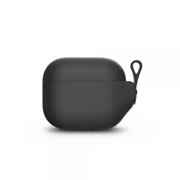 Moshi - Pebbo AirPods 3 (shadow black),moshi,pebbo,airpods,3,(shadow,black)bolsa,com,revestimento,lintguard,que,evita,a,aderência,de,po,e,sujidade,permite,o,carregamento,wireless,e,visionamento,da,luz,led,inclui,fita,para,pulso