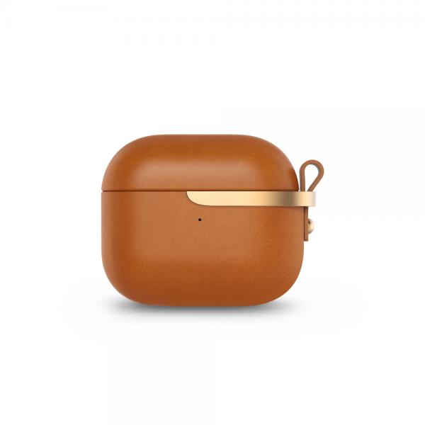 Moshi - Pebbo Luxe AirPods 3 (caramel brown)     ,moshi,pebbo,luxe,airpods,3,(caramel,brown),bolsa,com,revestimento,lintguard,que,evita,a,aderência,de,po,e,sujidade,permite,o,carregamento,wireless,e,visionamento,da,luz,led,inclui,fita,para,pulso,tem