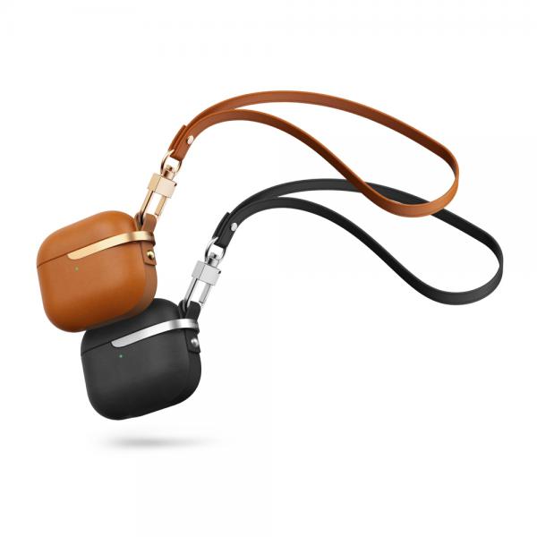 Moshi - Pebbo Luxe AirPods 3 (caramel brown)     ,moshi,pebbo,luxe,airpods,3,(caramel,brown),bolsa,com,revestimento,lintguard,que,evita,a,aderência,de,po,e,sujidade,permite,o,carregamento,wireless,e,visionamento,da,luz,led,inclui,fita,para,pulso,tem