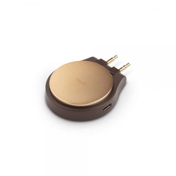 Moshi - Orbito (titan gold),moshi,orbito,(titan,gold)adaptador,para,usar,2,earphones,ou,headphone,bluetooth,em,simultaneo,com,equipamentos,que,requerem,ligacao,por,ficha,minijack,como,maquinas,de,ginasio,tvs,de,avioes,tablets,et